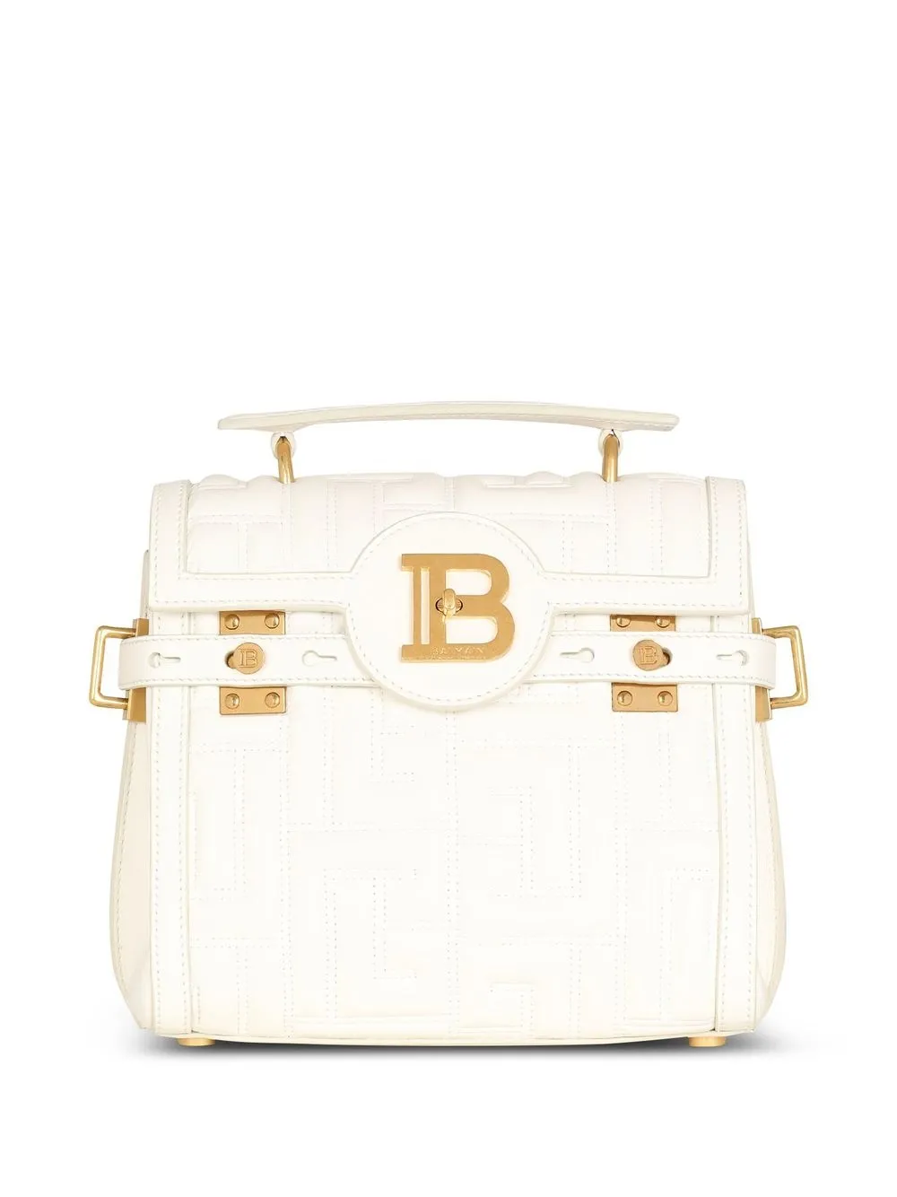 Balmain B-buzz Handtasche 23cm In White