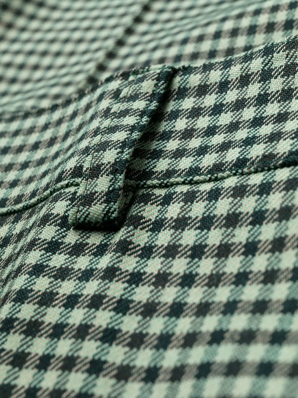 P.a.r.o.s.h Lioned Gingham Flared Trousers In Green