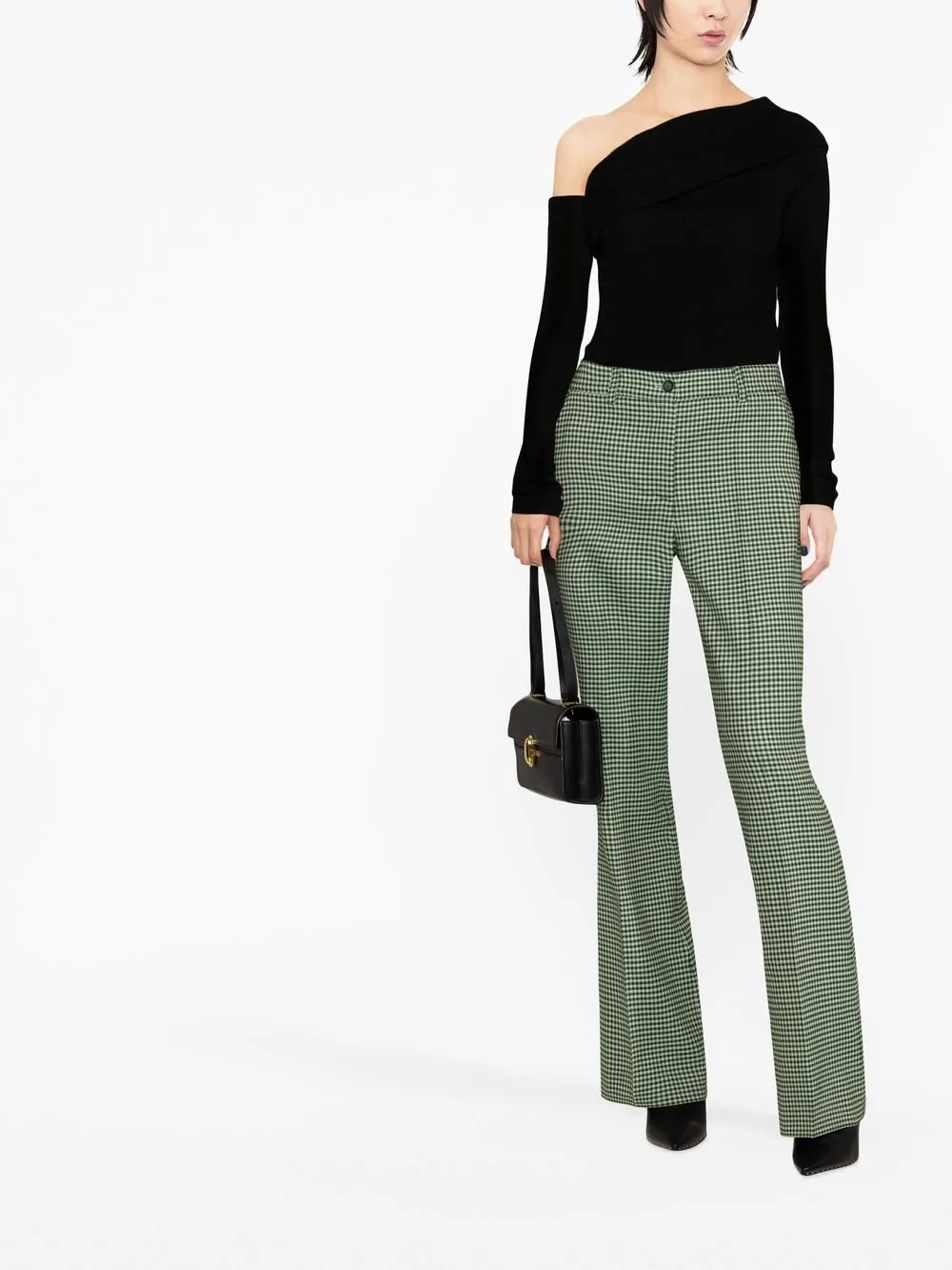 P.A.R.O.S.H. Broek met gingham ruit - Groen