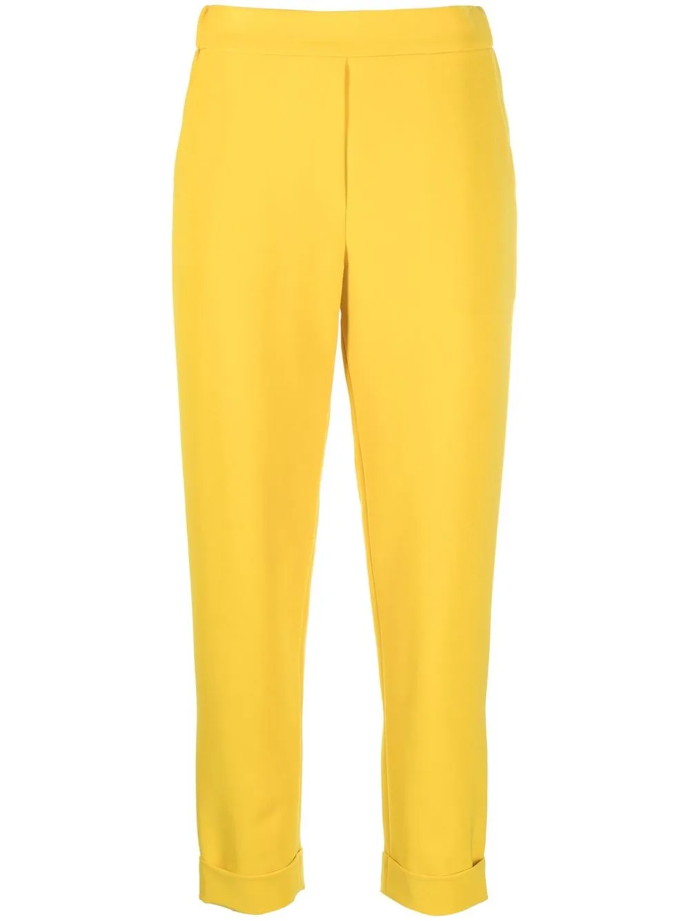 

P.A.R.O.S.H. pantalones rectos con pretina elástica - Amarillo
