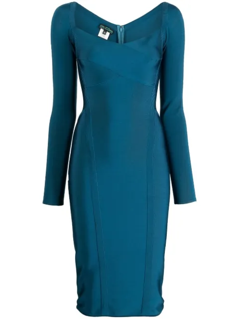 Herve L. Leroux  bandage pencil dress