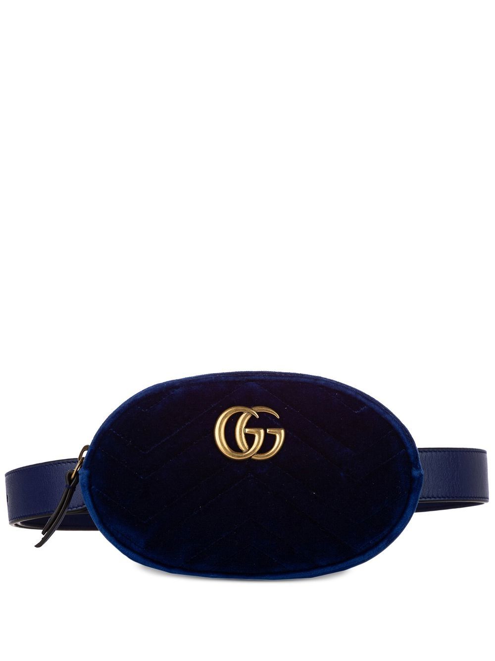 

Gucci Pre-Owned cangurera de terciopelo GG Marmont - Azul