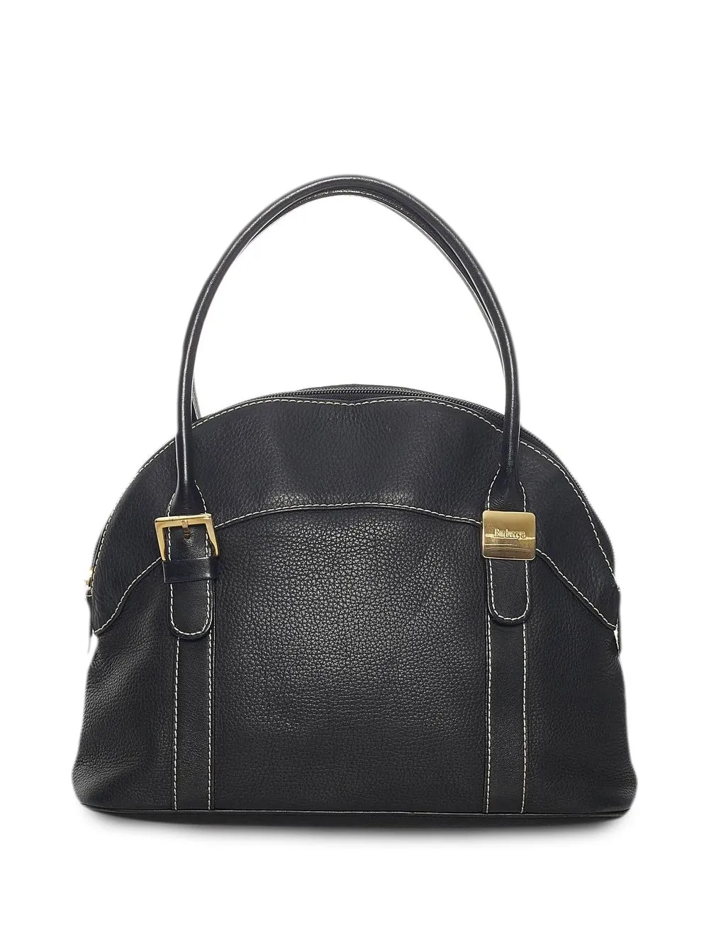 Burberry Pre-Owned logo plaque calf leather bag - Black