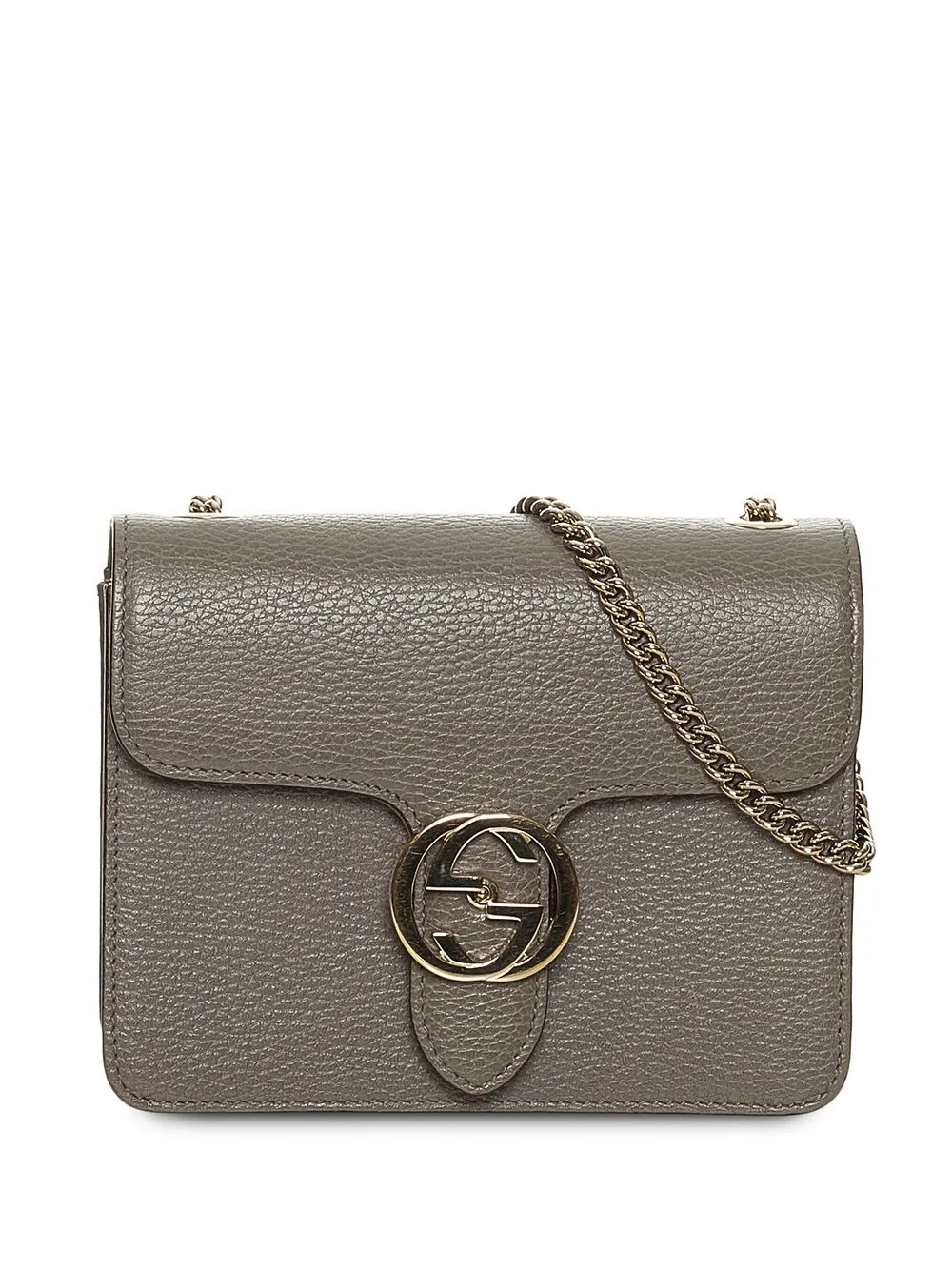 

Gucci Pre-Owned bolsa crossbody con motivo Interlocking G - Gris