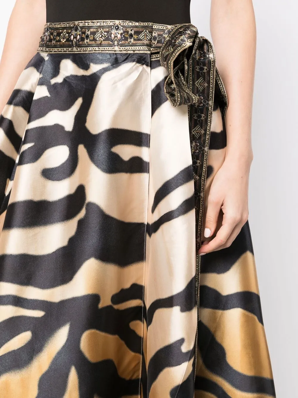 Gold zebra outlet skirt