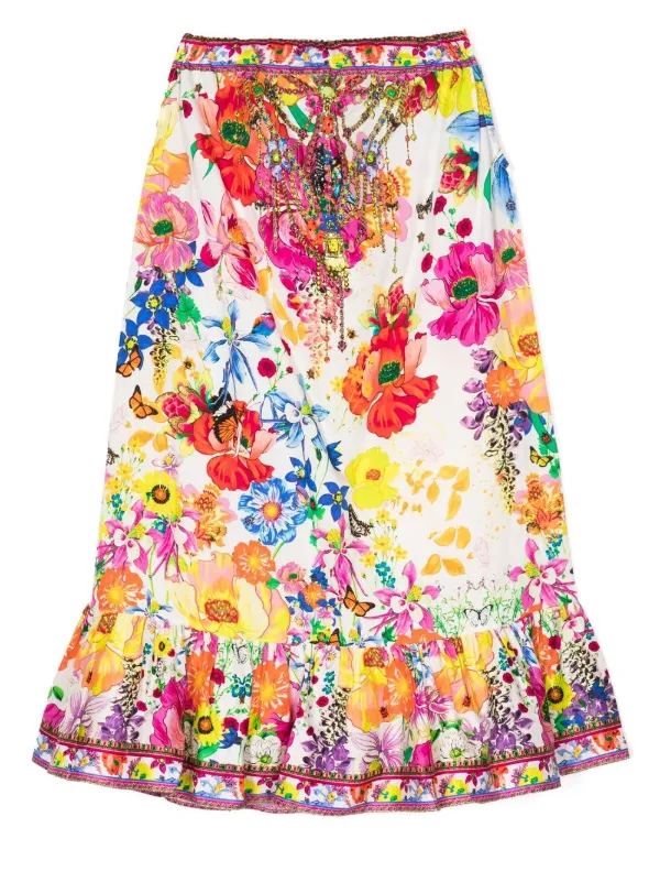 Camilla Kids Fairy Gang floral-print Dress | Pink | FARFETCH