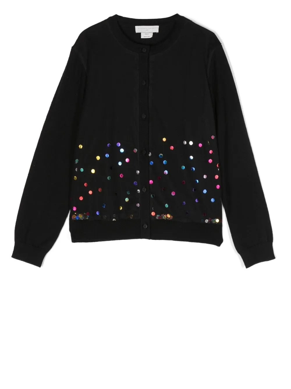 

Stella McCartney Kids polka dot-embroidered cardigan - Black