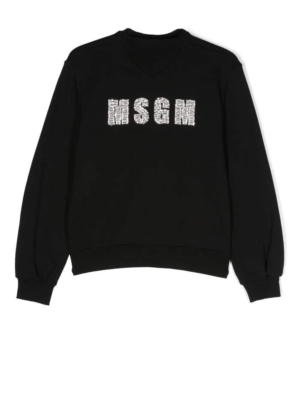 

MSGM Kids sudadera con detalles de cuentas - Negro