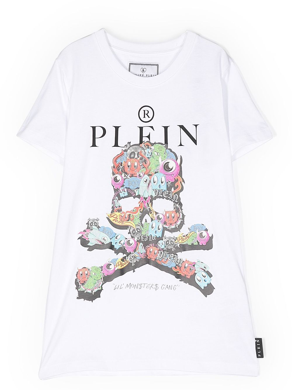 Philipp Plein Junior skull-print graphic T-shirt - White