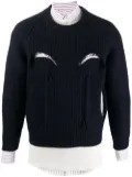Maison Margiela layered wool jumper - Blue