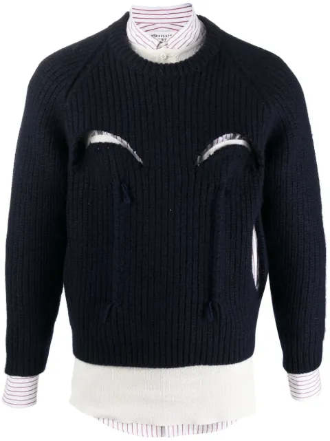Maison Margiela layered wool jumper