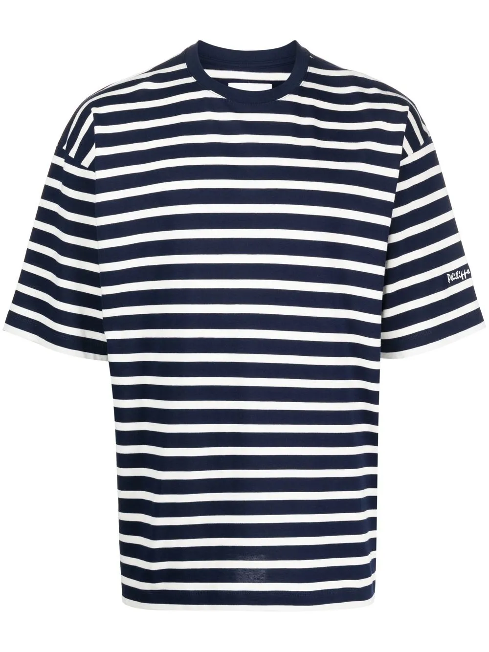 

Philippe Model Paris logo-print striped T-shirt - Blue