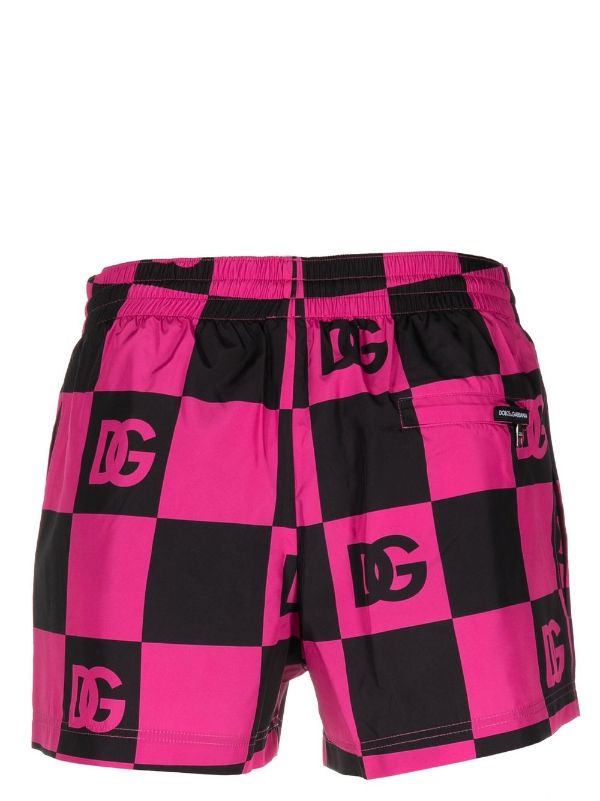 Dolce Gabbana checkerboard print Bermuda Shorts Farfetch