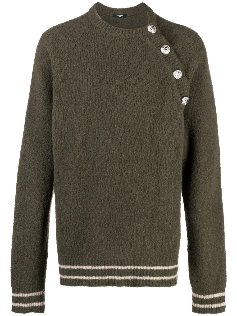 

Balmain button-detail knitted jumper - Green