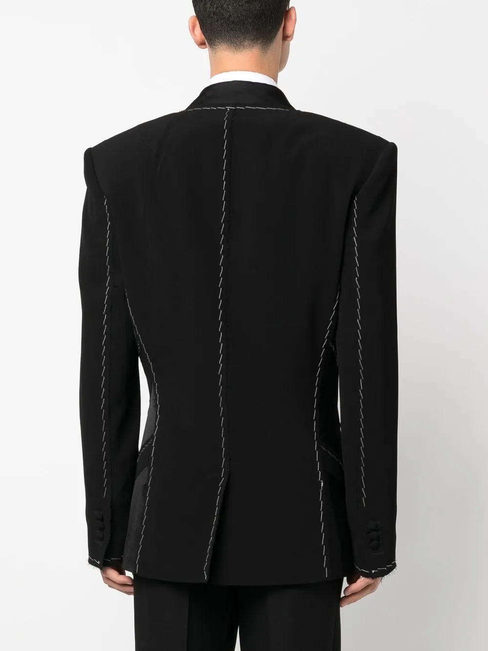 Balmain Blazer met contrasterend vlak Zwart