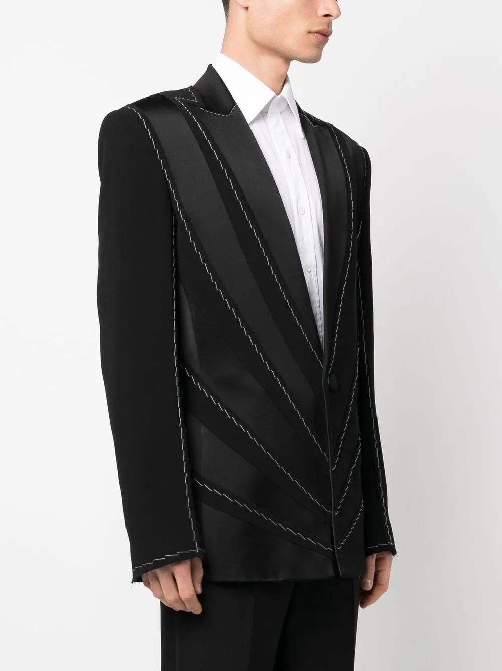 Balmain Blazer met contrasterend vlak Zwart