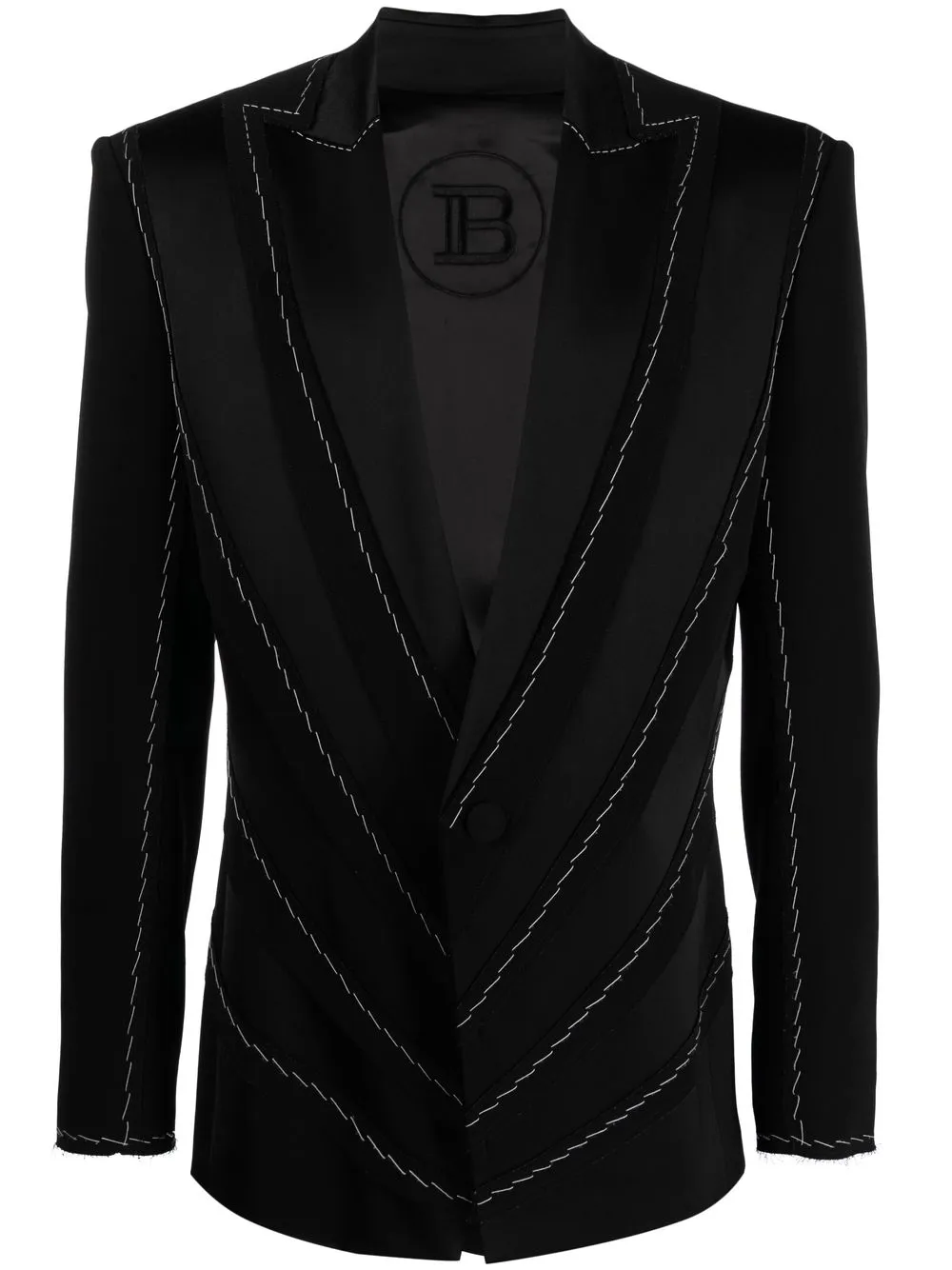 Balmain Blazer met contrasterend vlak Zwart