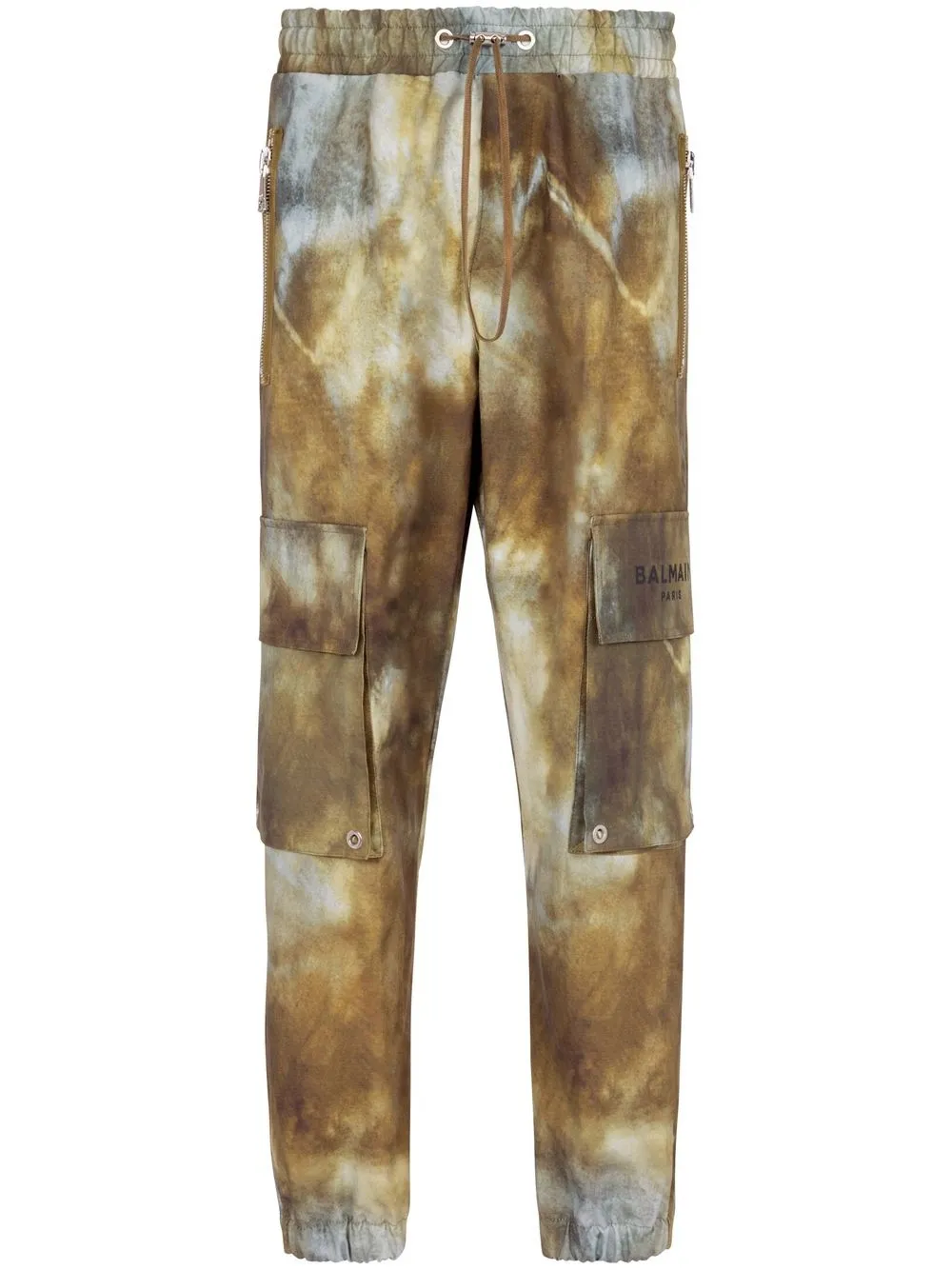 

Balmain tie-dye print track pants - Yellow