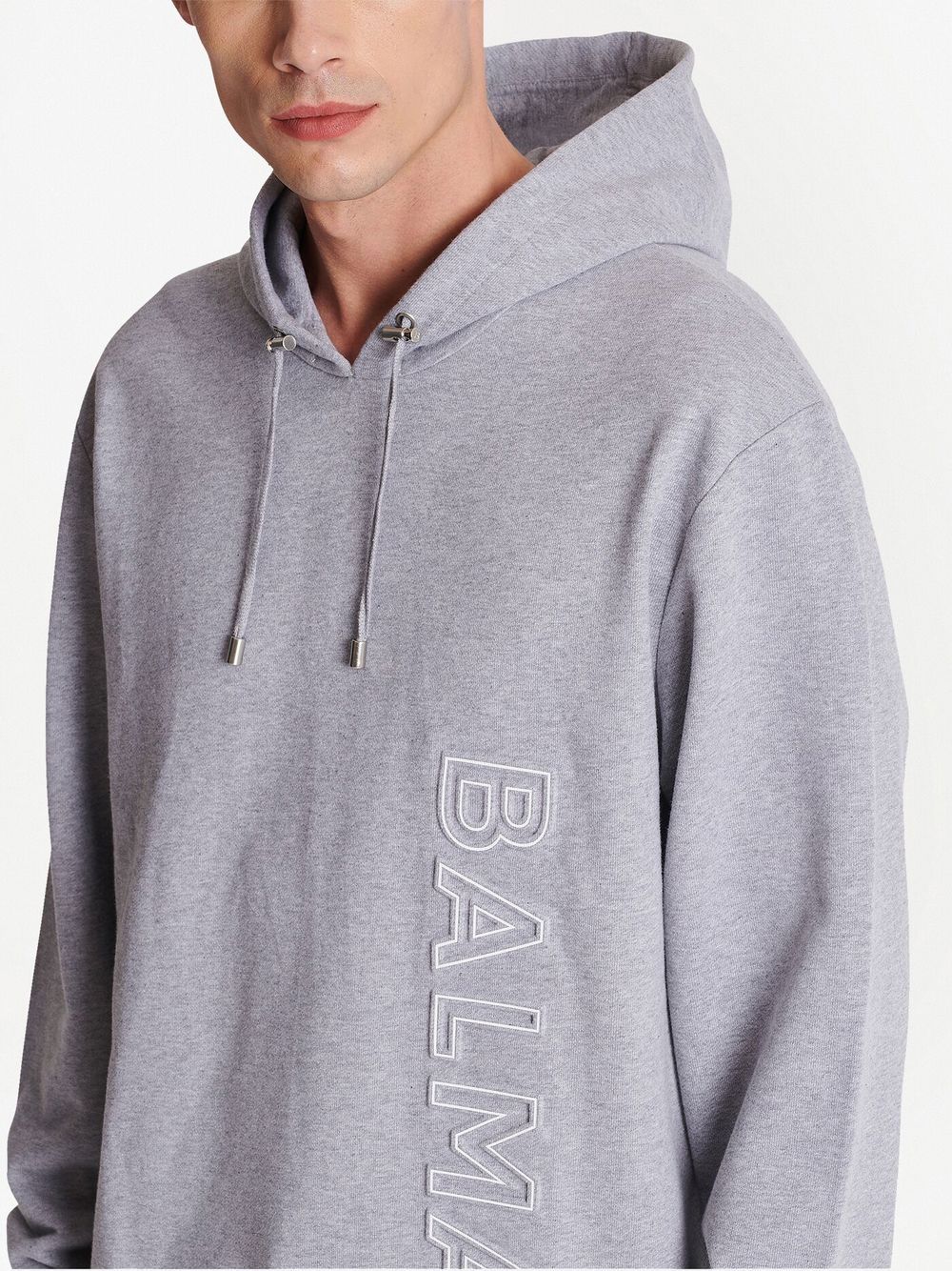 Cheap Balmain logo-print detail hoodie Men