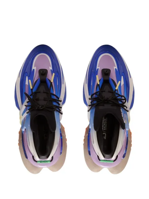 blue balmain paris unicorn sneakers