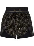 Balmain monogram running shorts - Black