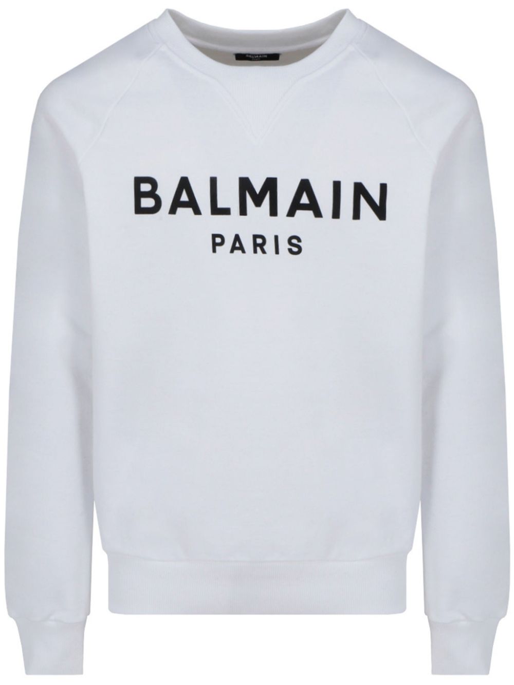 Balmain logo-print cotton sweatshirt - White