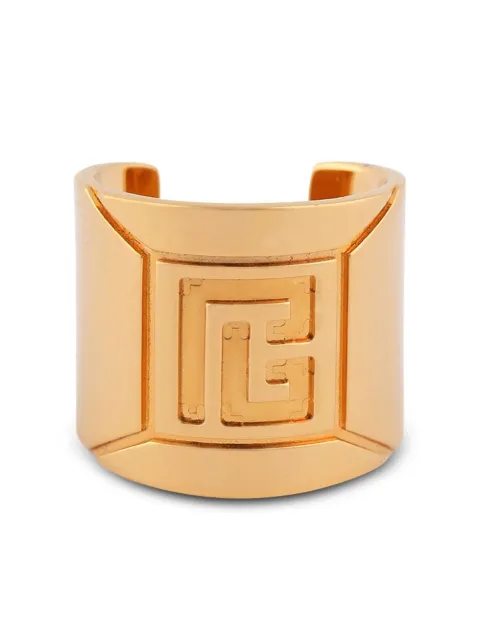 Balmain monogram-engraved ring