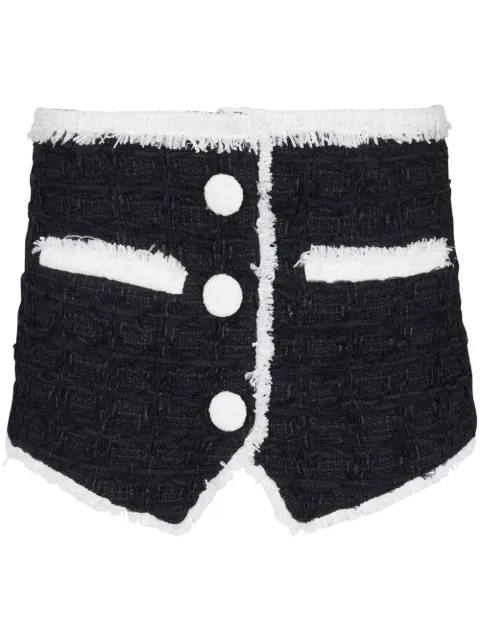 Balmain falda corta de tweed