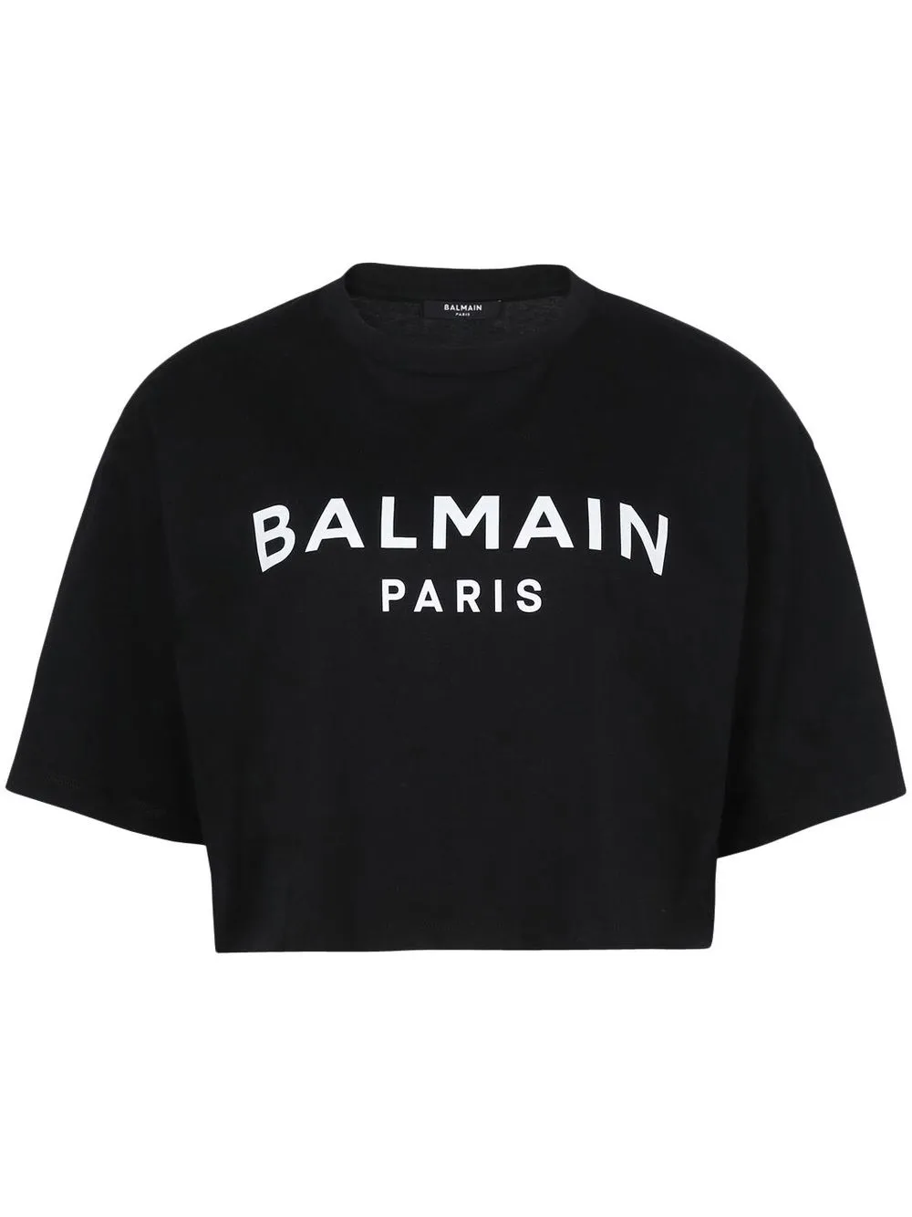 

Balmain logo-print cropped T-shirt - Black