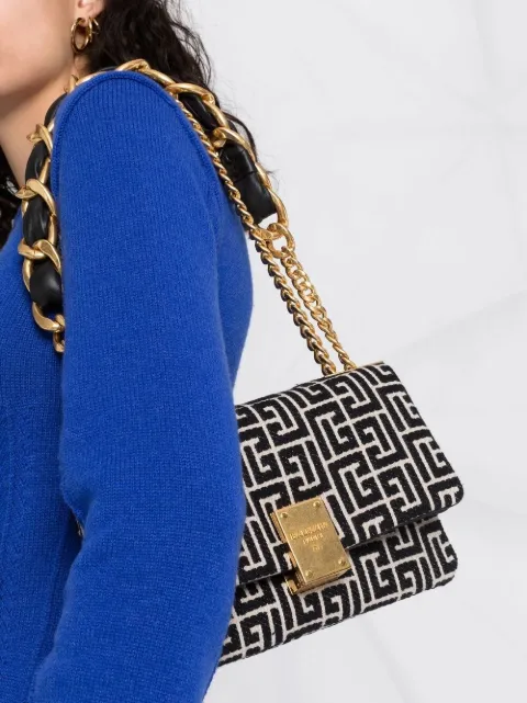 Balmain small 1945 Soft crossbody bag CN1BJ778TJNA - 2