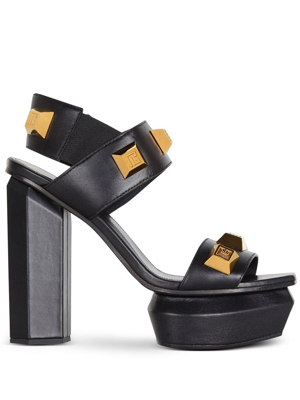 BALMAIN AVA 140MM LEATHER PLATFORM SANDALS