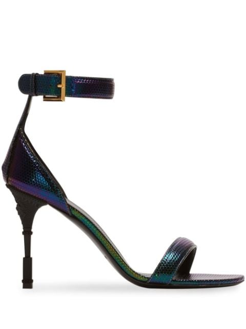 Balmain metallic-effect leather sandals 