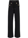 Balmain drawstring organic-cotton track pants - Black