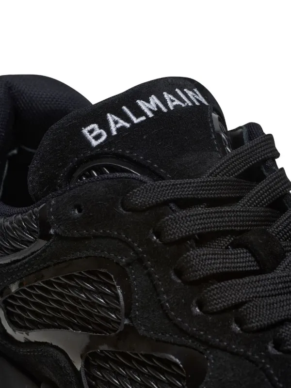 Balmain Black Logo Print Cotton Zip Detail Joggers 2XL | eBay