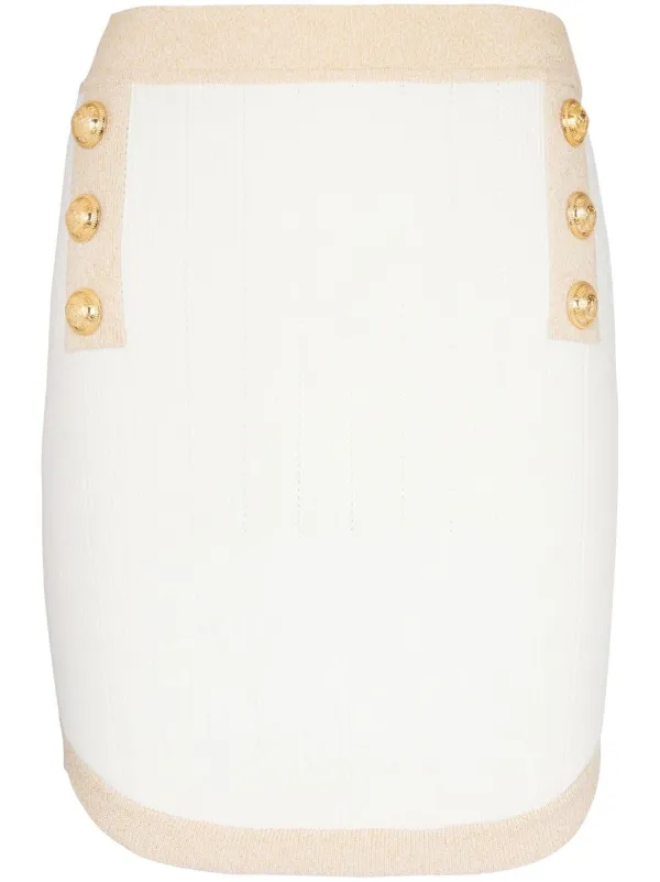 ★BALMAIN★ボタンニットスカート Balmain ボタン ニットスカート | ブラック | FARFETCH JP