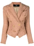 Balmain double-breasted tweed jacket - Pink