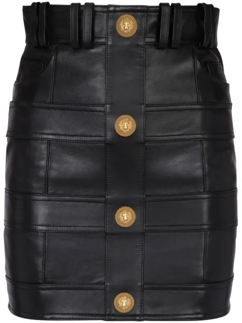 leather mini skirt
