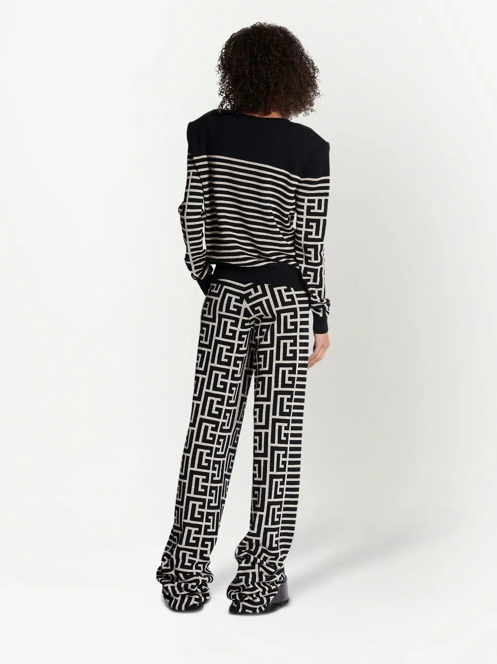 Balmain Monogram Buttoned Knitted Top Farfetch