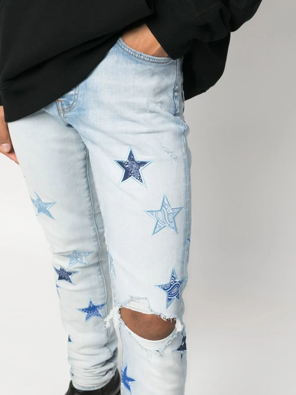 AMIRI Distressed starpatch Jeans Farfetch
