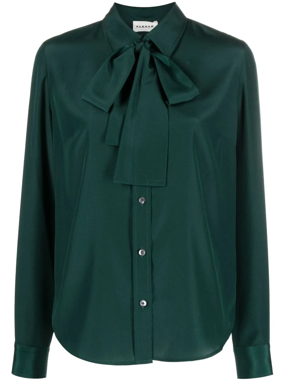 

P.A.R.O.S.H. blusa con moño en el cuello - Verde