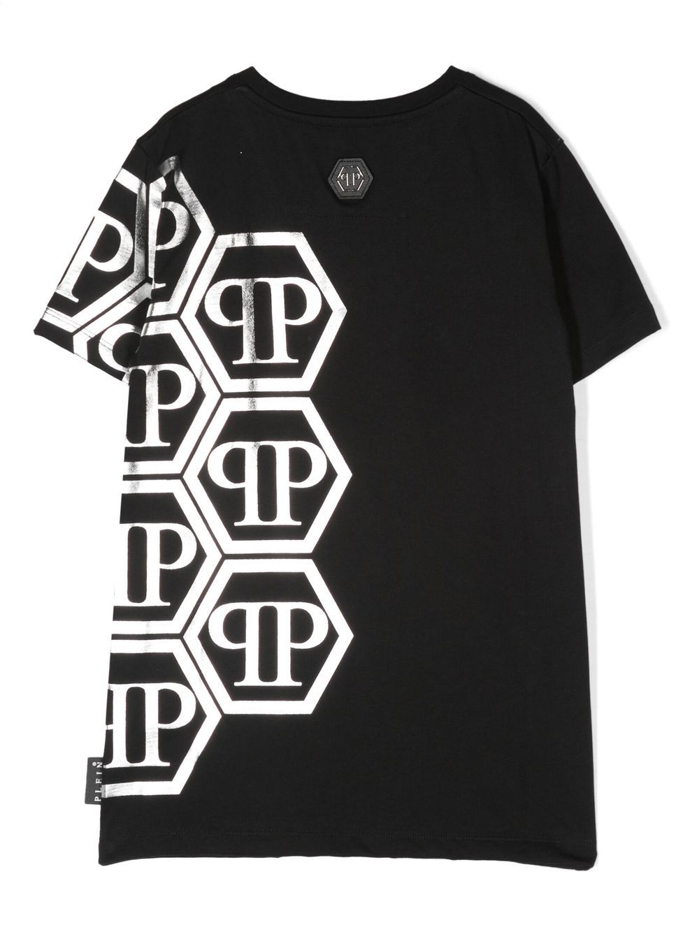 Philipp Plein Junior T-shirt met doodskopprint - Zwart