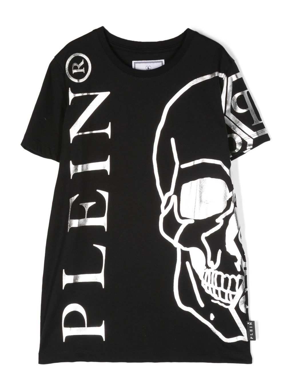 

Philipp Plein Junior playera con motivo Skull - Negro