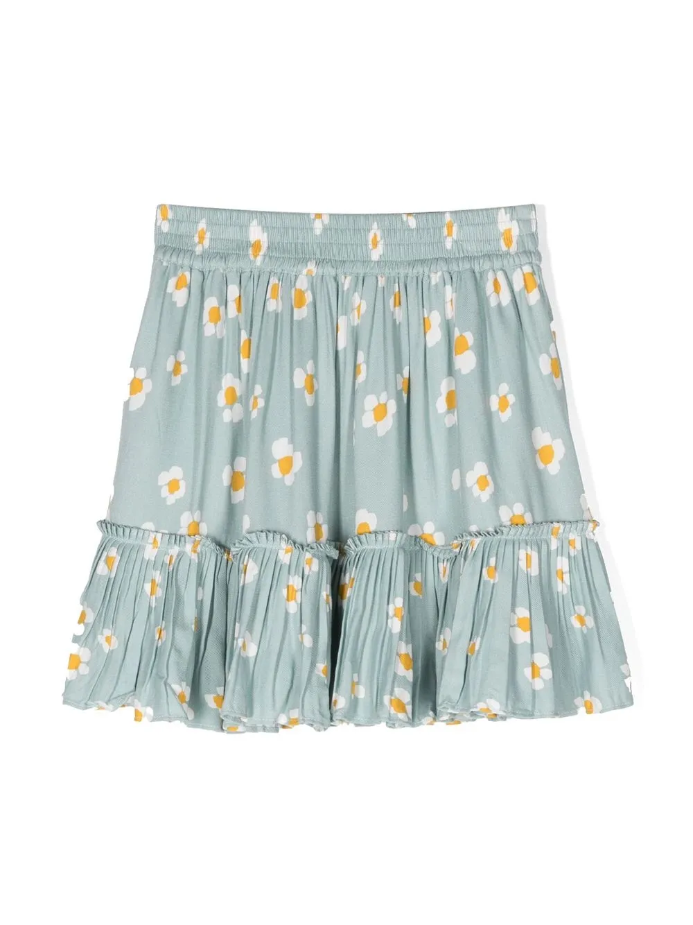 

Stella McCartney Kids falda con estampado floral y volantes - Azul