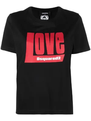 DSQUARED2 ディースクエアード ロゴ Tシャツ | ブラック | FARFETCH JP