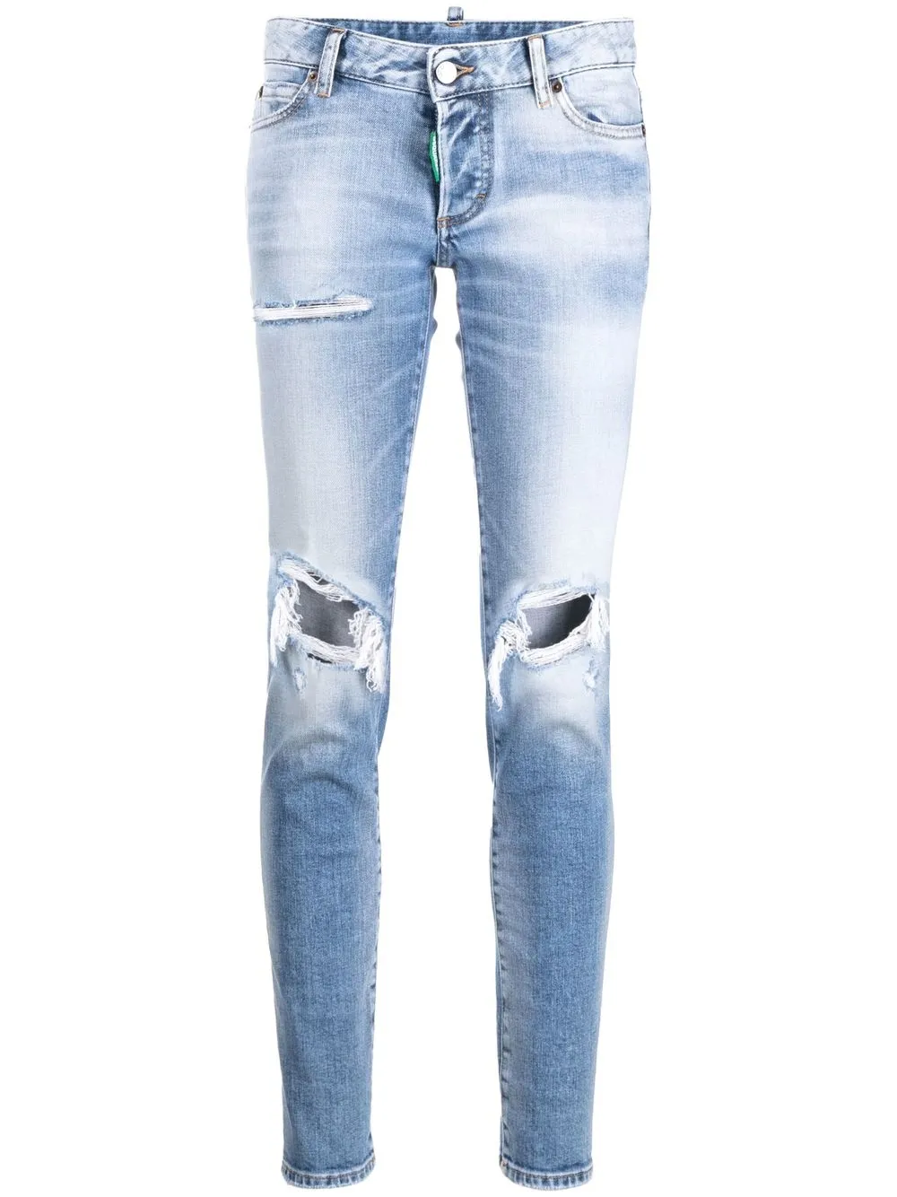 

Dsquared2 jeans con detalles rasgados - Azul