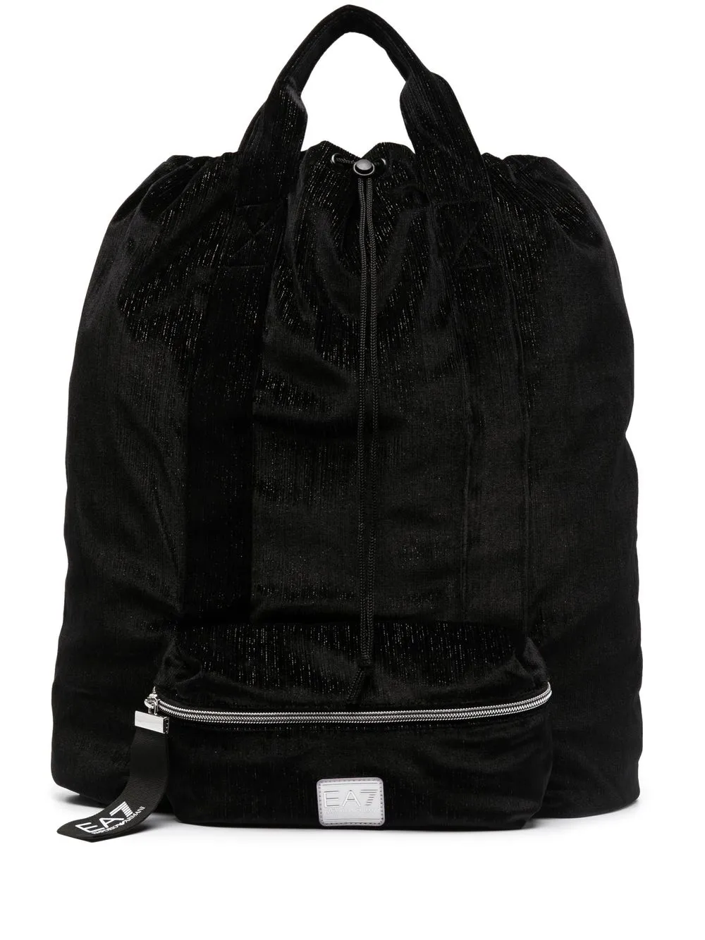 

Ea7 Emporio Armani mochila metalizada con parche del logo - Negro