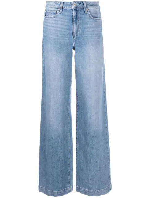 high-waist wide-leg jeans