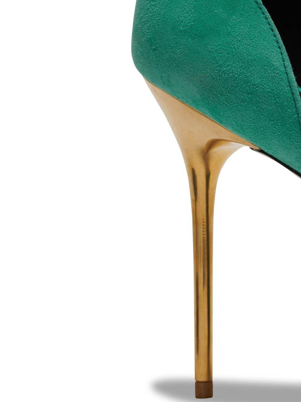Shop Balmain Uma 95mm Suede Sandals In Green