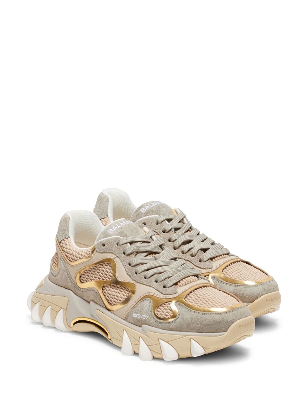 Balmain B-East sneakers met panelen - Goud