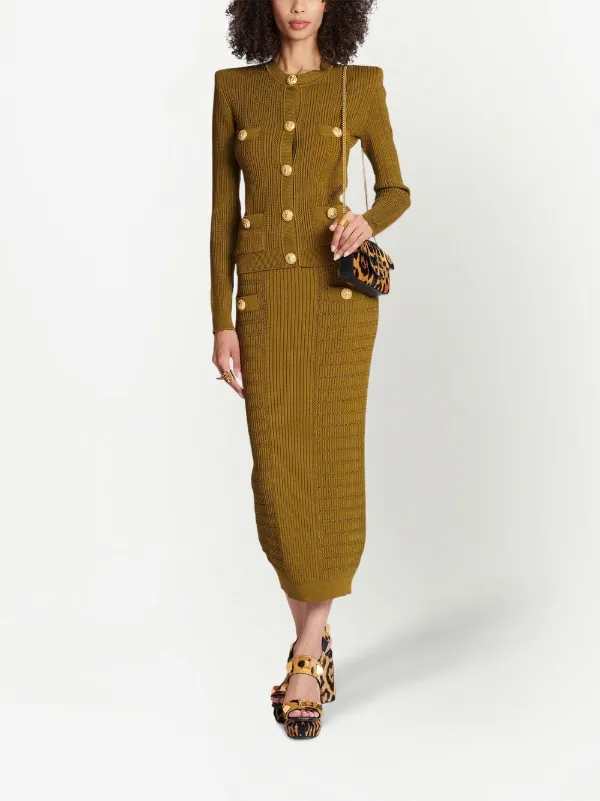 Balmain ボタン ニットトップ | ゴールドトーン | FARFETCH JP